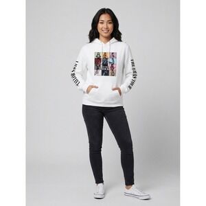 Taylor Swift The Eras Tour Hoodie White Graphic Sweatshirt Womens Medium